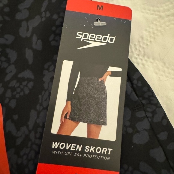 Speedo Woven Skort Women’s X-Large Black UPF50+ Tennis Pickleball Swimming NWT - Picture 5 of 11